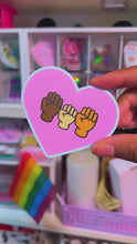Load and play video in Gallery viewer, Fight the Power Heart Sticker
