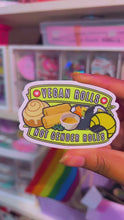 Load and play video in Gallery viewer, Vegan Rolls not Gender Roles Sticker
