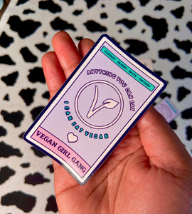 Vegan Tarot Card Sticker
